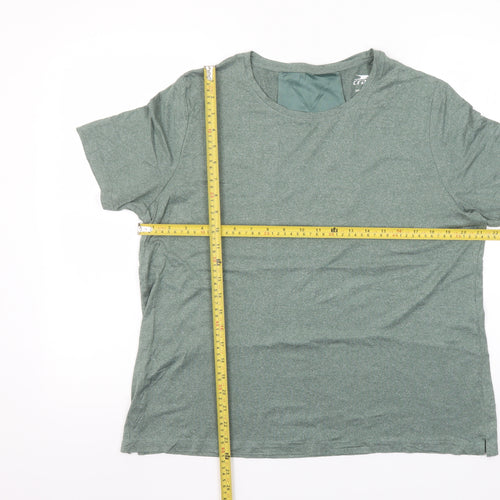 Crane Womens Green Short Sleeve Crew Neck Sports T-Shirt Size 16/18