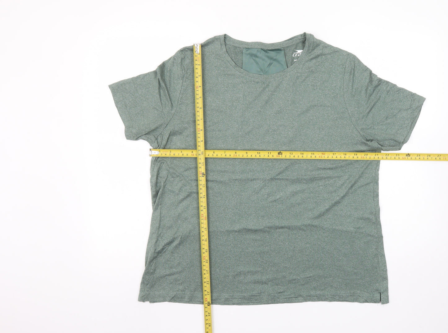 Crane Womens Green Short Sleeve Crew Neck Sports T-Shirt Size 16/18