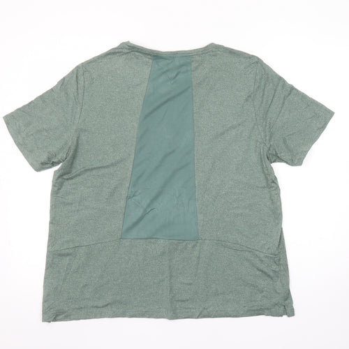 Crane Womens Green Short Sleeve Crew Neck Sports T-Shirt Size 16/18