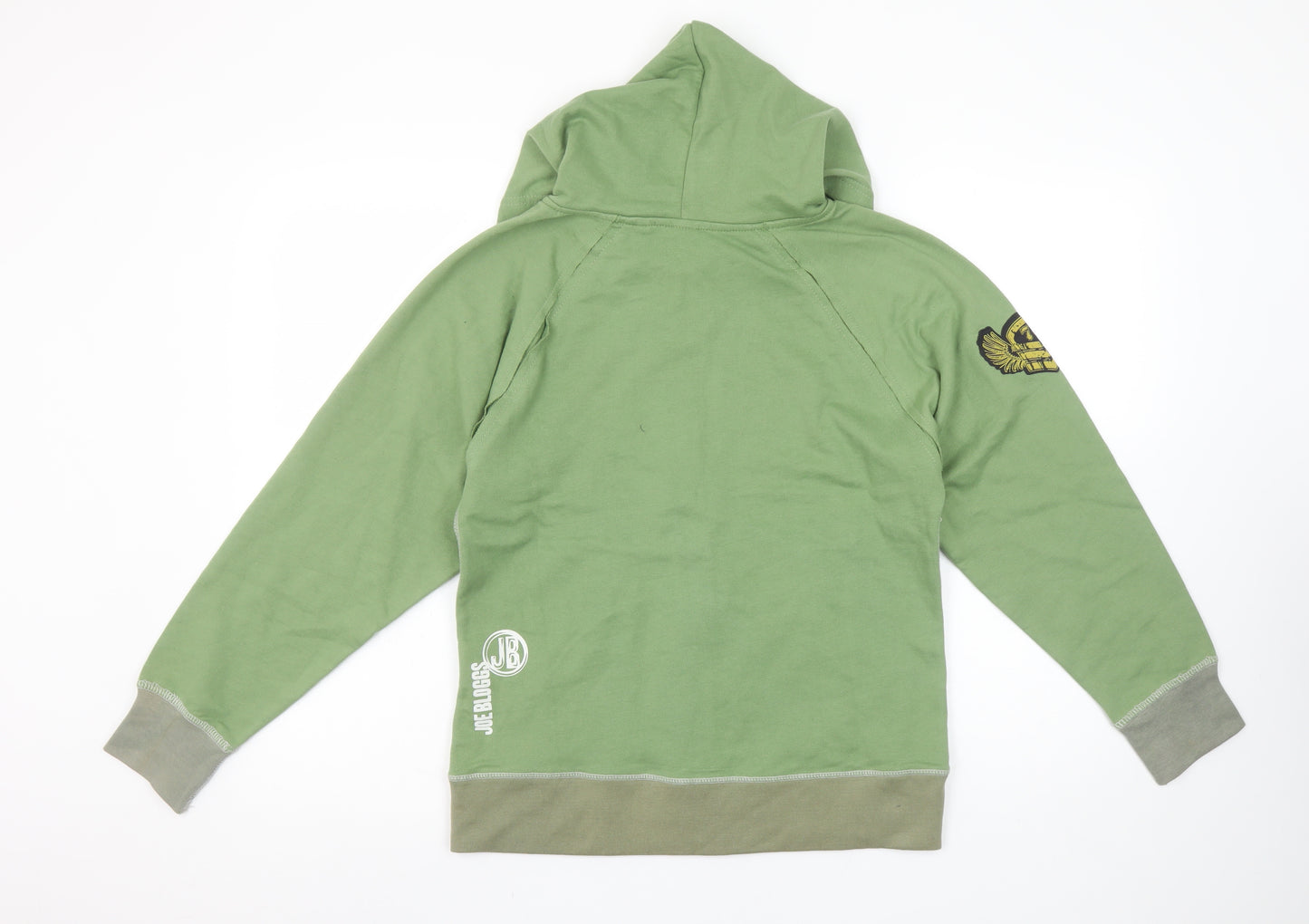 Joe Bloggs Boys Aspen Green Full Zip Hoodie 10-11 Years Cotton Blend