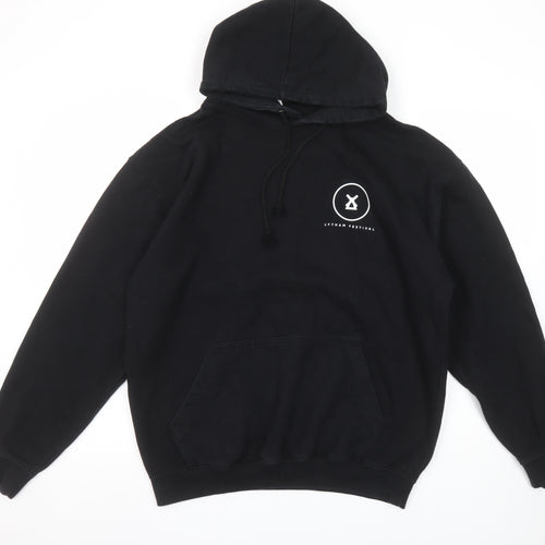 JustHoods Lytham Festival Black Pullover Hoodie Men's Size L