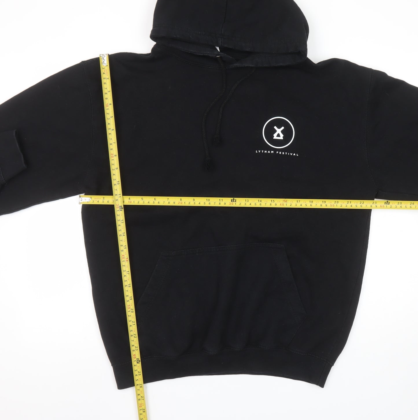 JustHoods Lytham Festival Black Pullover Hoodie Men's Size L