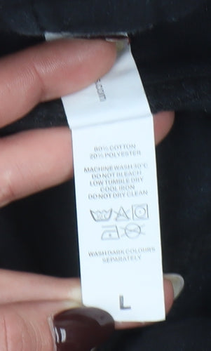 JustHoods Lytham Festival Black Pullover Hoodie Men's Size L