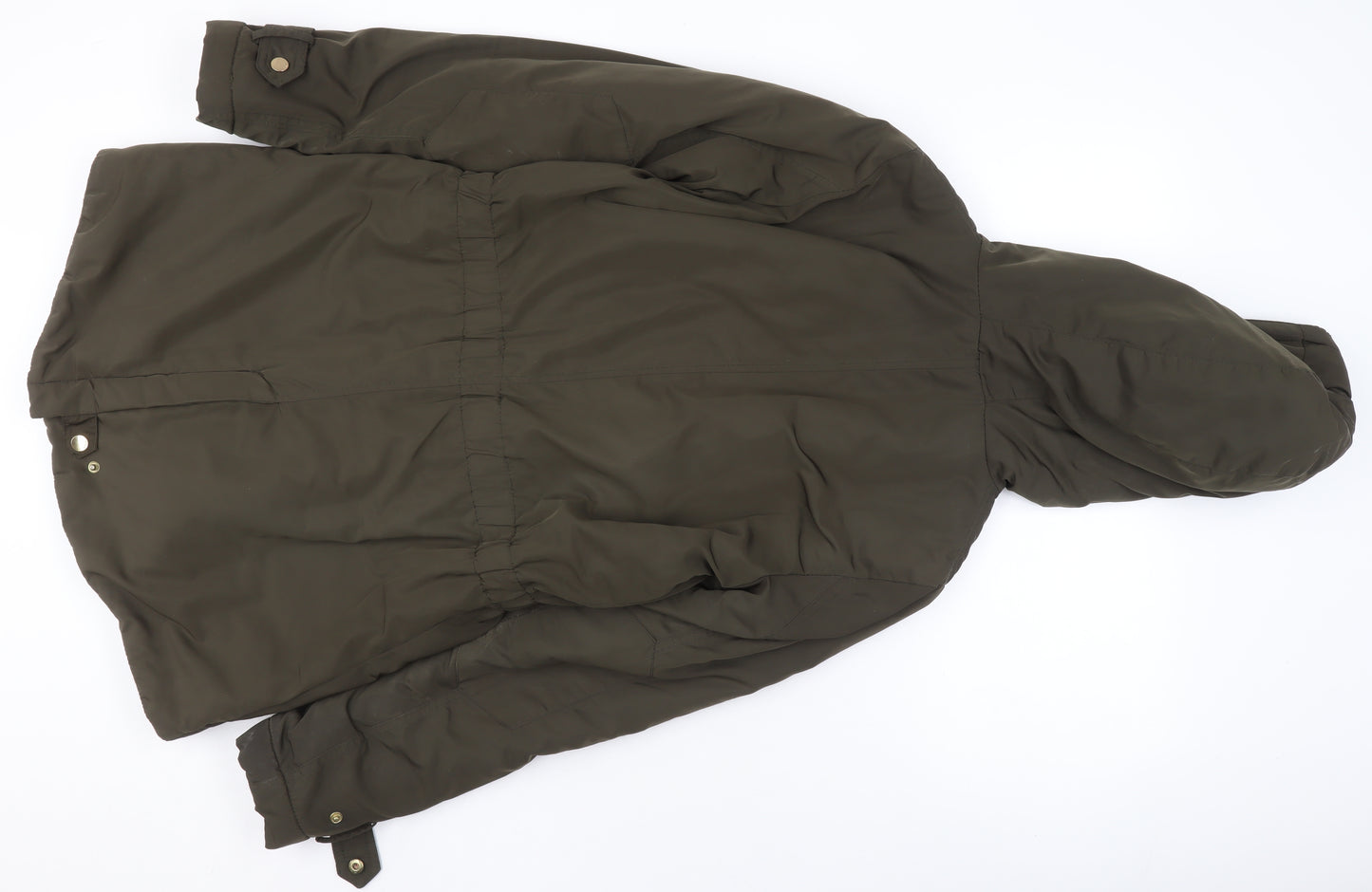 ONLY Womens Green Parka Jacket Size S Hooded Mid-Length Winter Coat