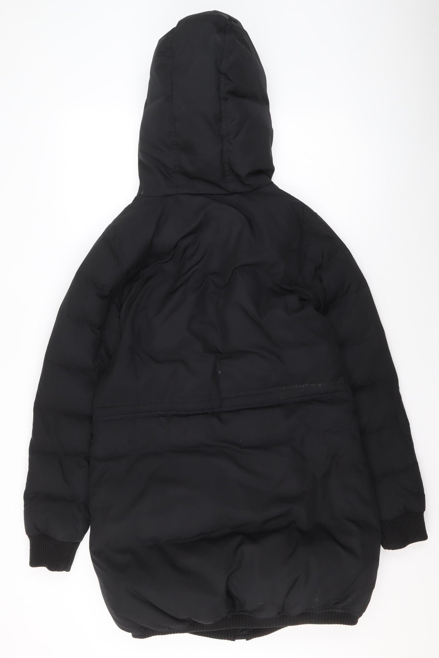 GAP Womens Black Hooded Puffer Jacket Size M Winter Coat