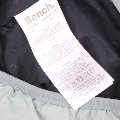 Bench Boys Black Green Padded Bodywarmer Gilet 5-6 Years Full Zip