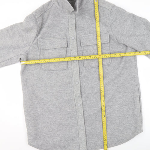 Marks and Spencer Women’s Grey Marl Long Sleeve Button Jacket Size 16