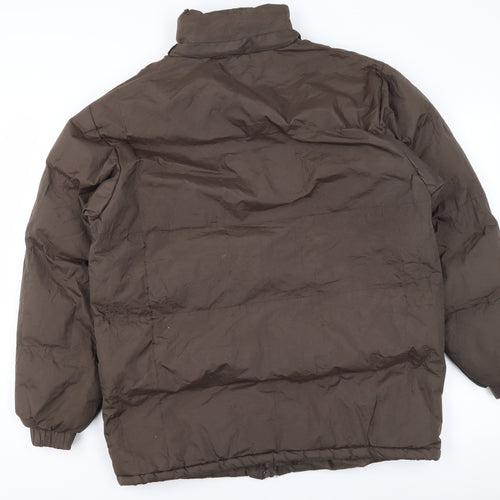 i5 Premium Apparel Women's Brown Puffer Jacket L Polyester Winter Coat