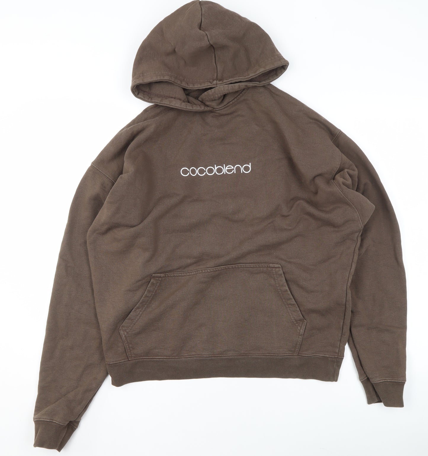 Cocoblend Women Brown Pullover Hoodie Size M Cotton Casual Lined