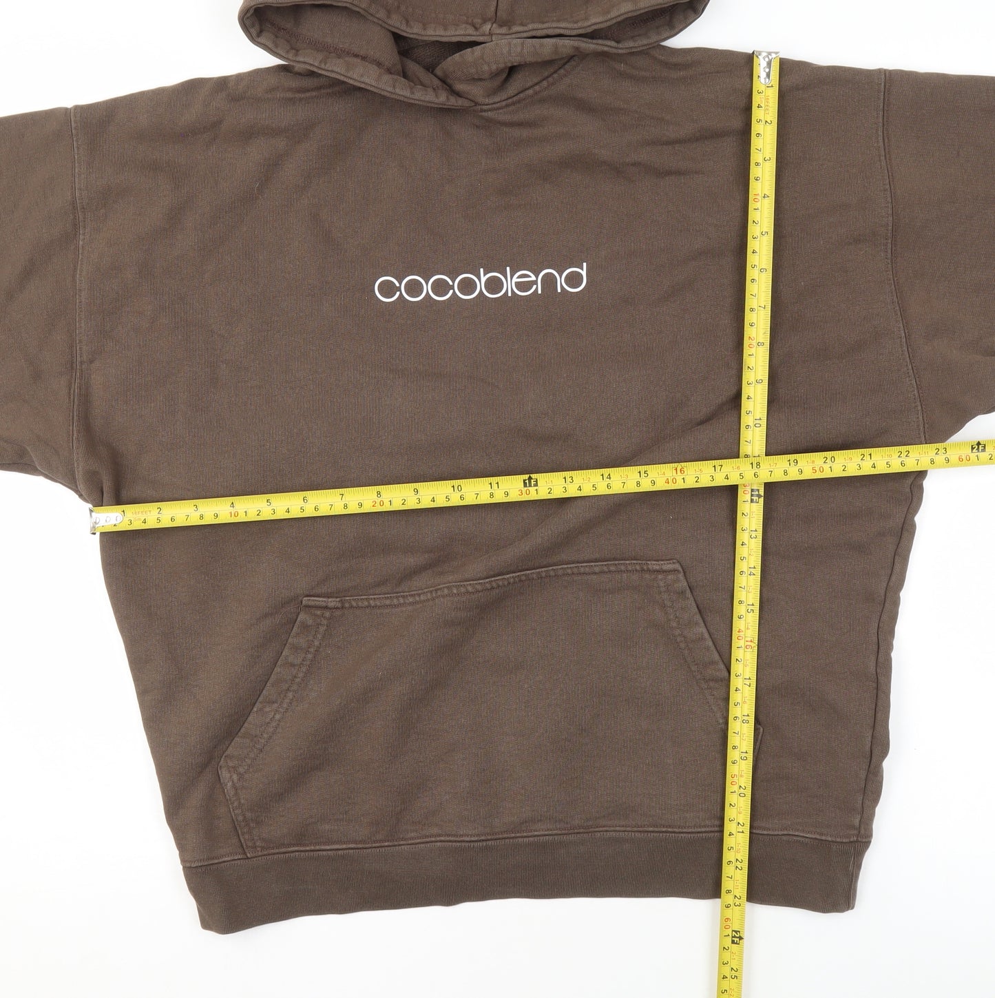 Cocoblend Women Brown Pullover Hoodie Size M Cotton Casual Lined