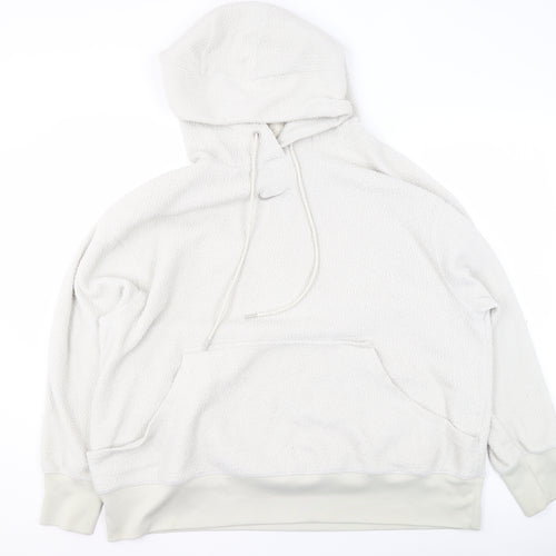Nike Women's Ivory Pullover Fleece Hoodie 1X Relaxed Fit