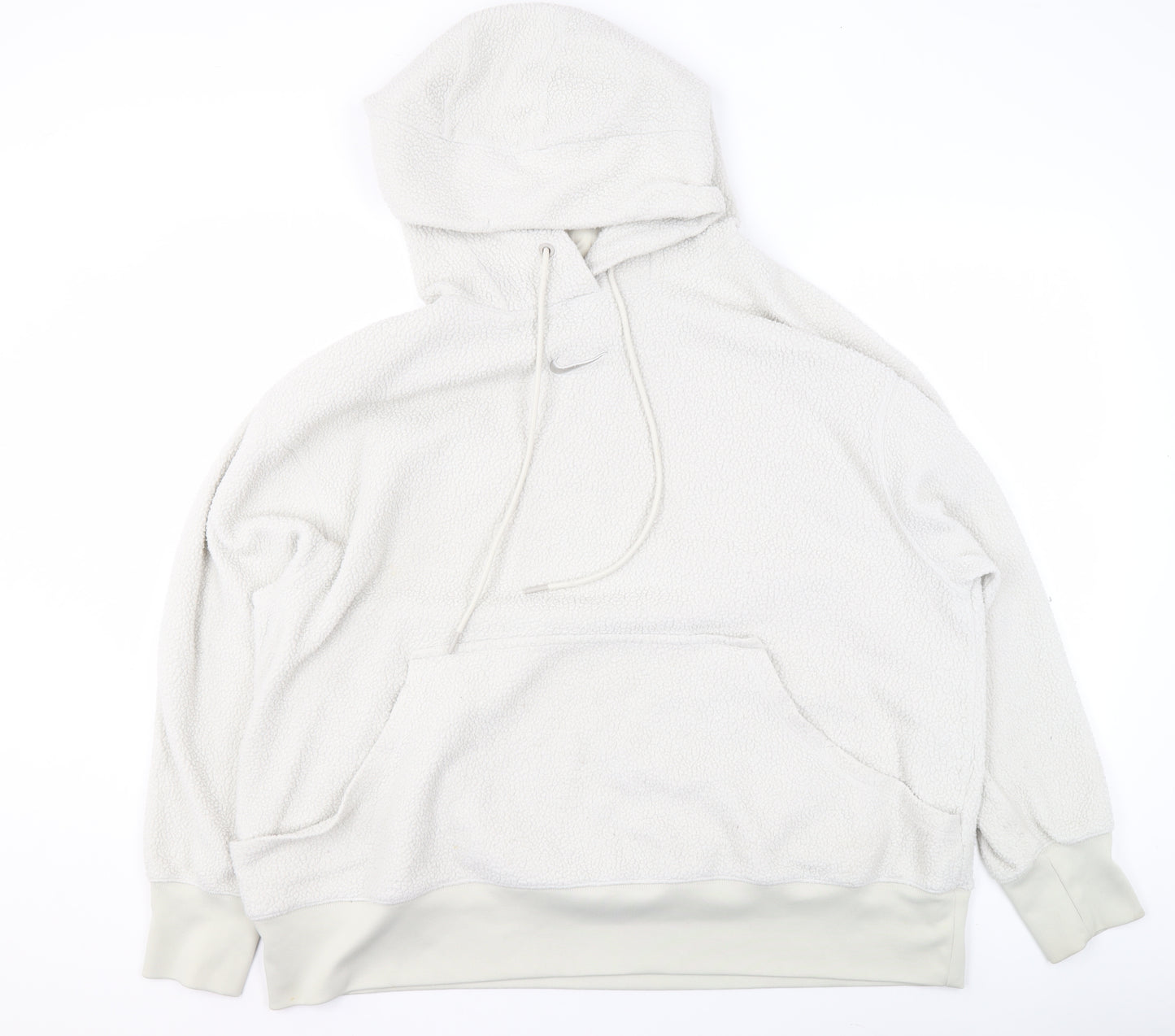 Nike Women's Ivory Pullover Fleece Hoodie 1X Relaxed Fit