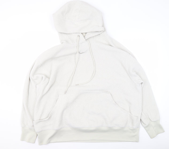 Nike Women's Ivory Pullover Fleece Hoodie 1X Relaxed Fit