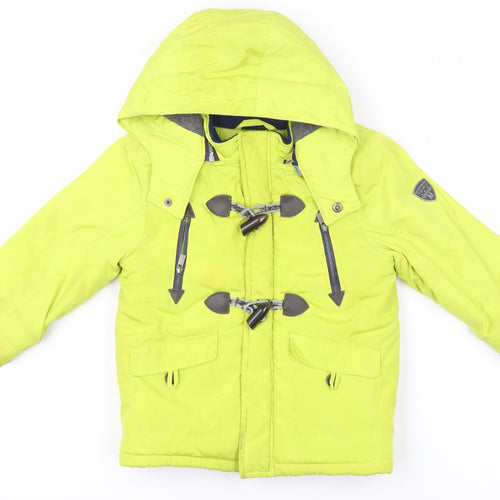 Mayoral Boys Yellow Hooded Duffle Coat 2 Years Polyester Winter Jacket