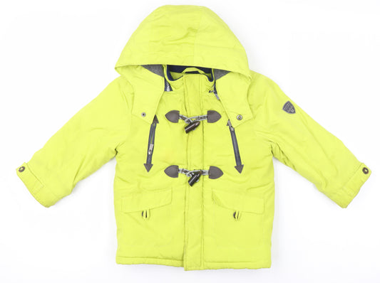 Mayoral Boys Yellow Hooded Duffle Coat 2 Years Polyester Winter Jacket