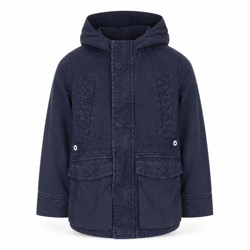 Gap Kids Boys Blue 4-5 Years Hooded Windbreaker Jacket with Pockets