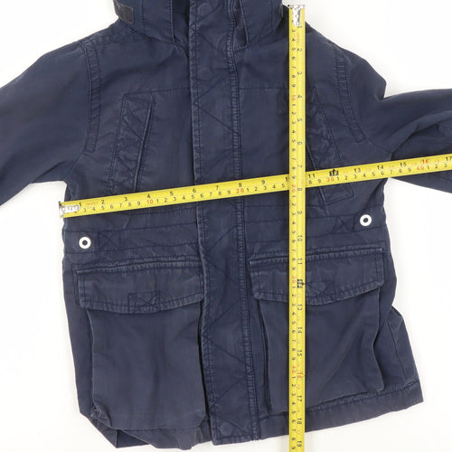 Gap Kids Boys Blue 4-5 Years Hooded Windbreaker Jacket with Pockets