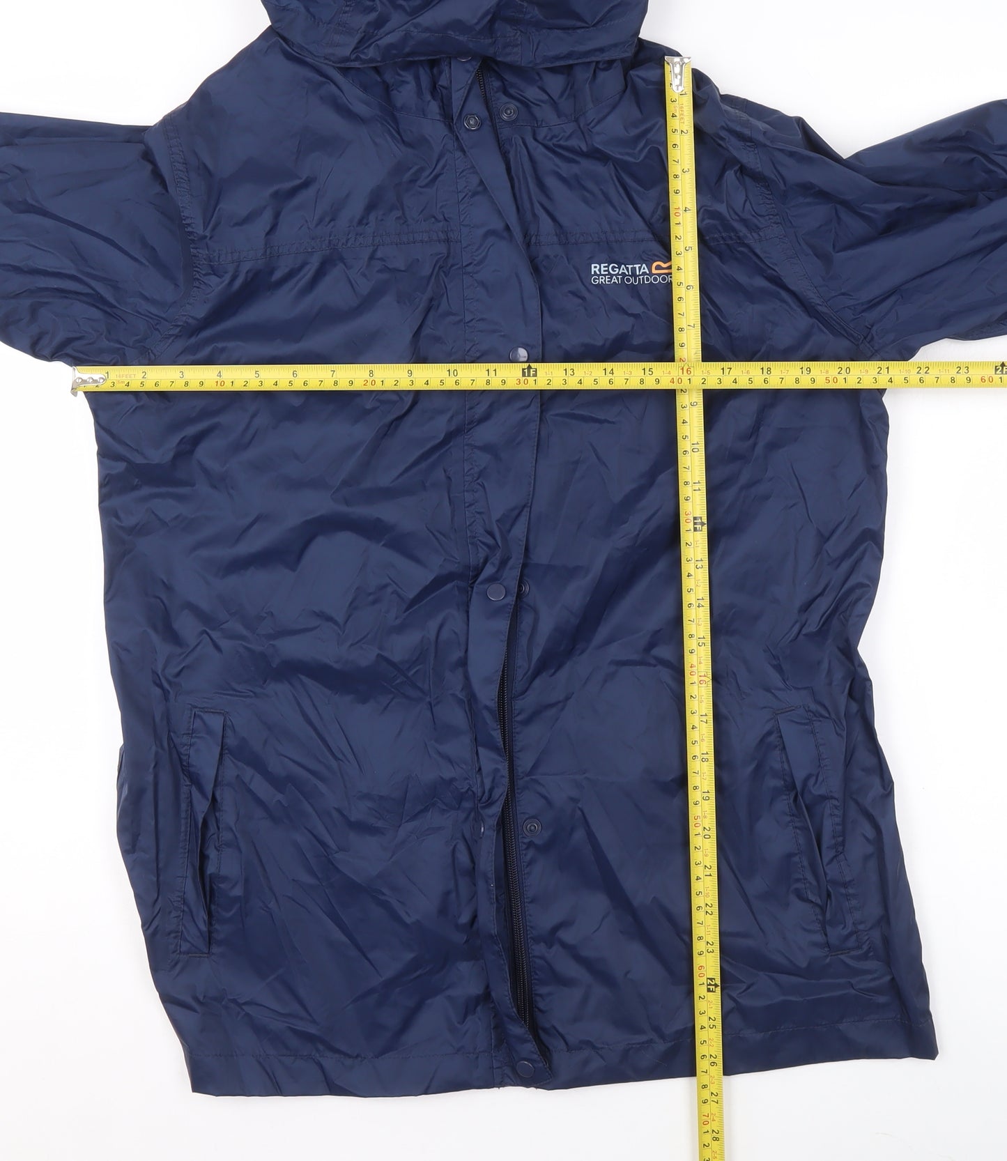 Regatta Mens Blue Waterproof Hooded Rain Coat Jacket L 42