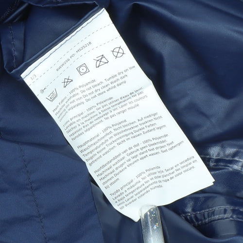 Regatta Mens Blue Waterproof Hooded Rain Coat Jacket L 42