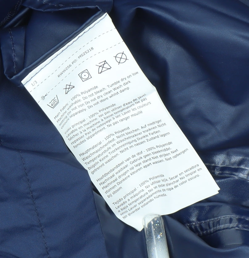 Regatta Mens Blue Waterproof Hooded Rain Coat Jacket L 42