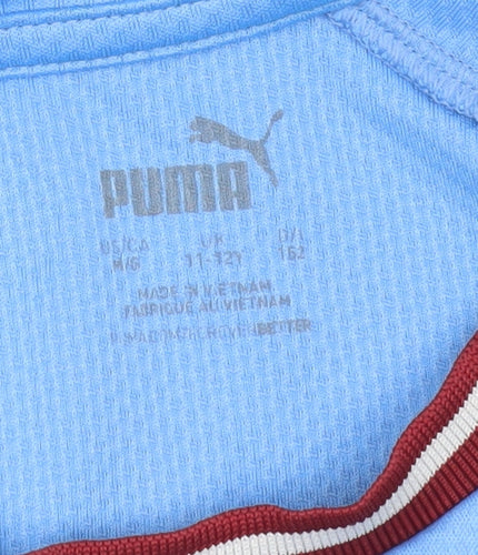 Puma Boys Blue Manchester City Football Jersey T-Shirt 11-12 Years