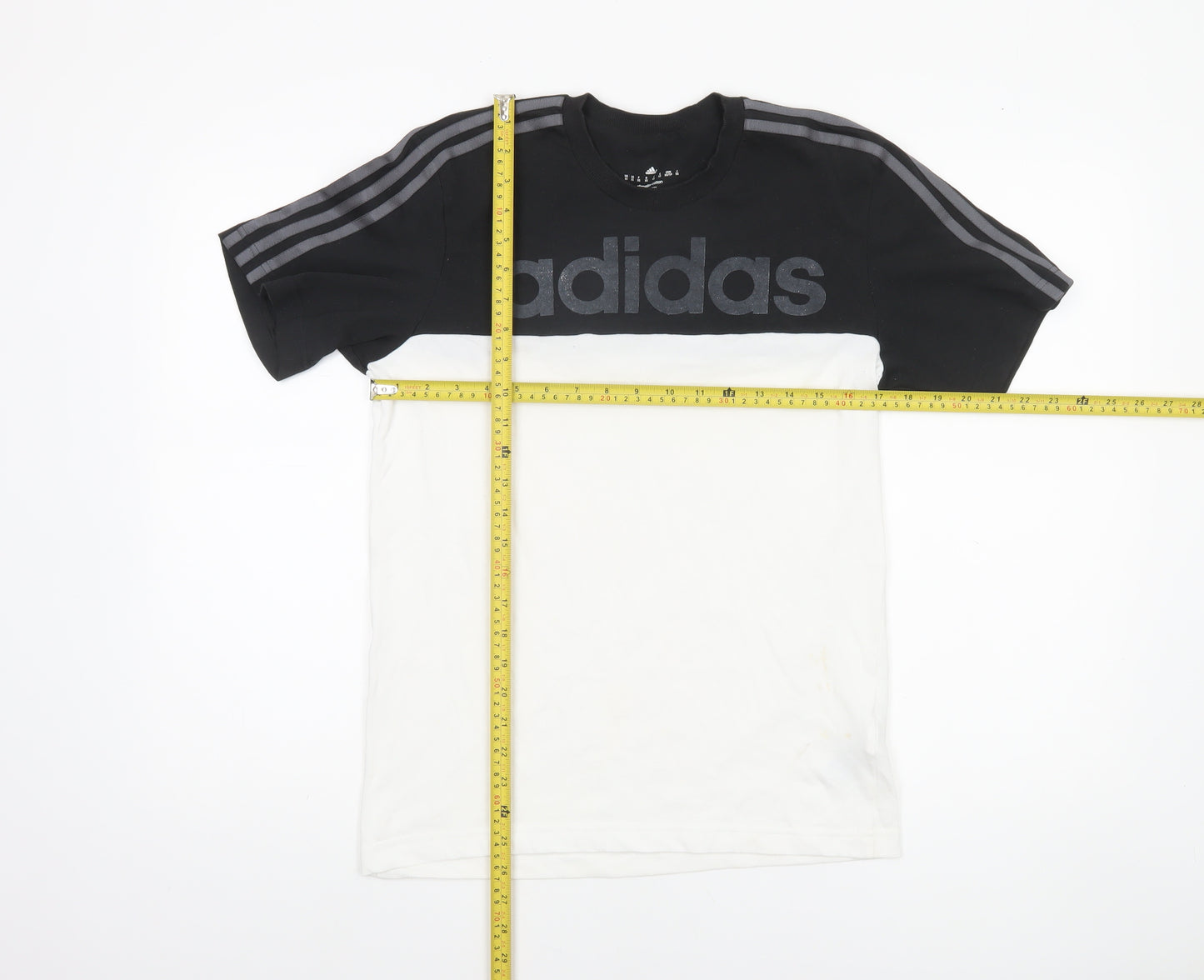 Adidas Men’s Black White Climalite Cotton Colourblock T-Shirt XS