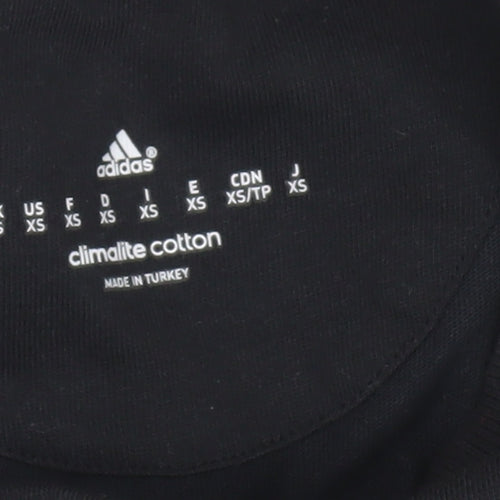 Adidas Men’s Black White Climalite Cotton Colourblock T-Shirt XS