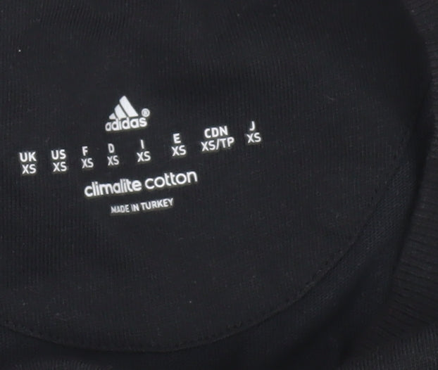 Adidas Men’s Black White Climalite Cotton Colourblock T-Shirt XS