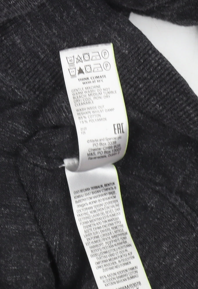 Marks and Spencer Men’s Grey XL 1/4 Zip Cotton Rich Jumper