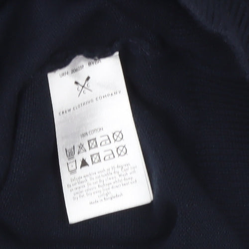Crew Clothing Company Men’s Blue V-Neck Cotton Pullover Jumper L