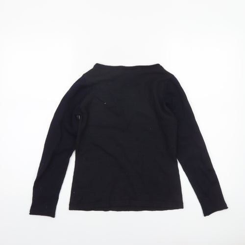 EAST Womens Black Wool Blend Crew Neck Long Sleeve Jumper Size 12