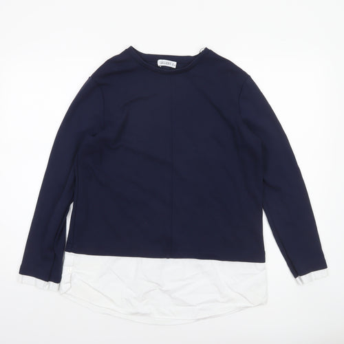 Gallery Women’s Blue Long Sleeve Layered Style Blouse Size S