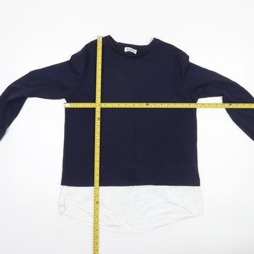 Gallery Women’s Blue Long Sleeve Layered Style Blouse Size S