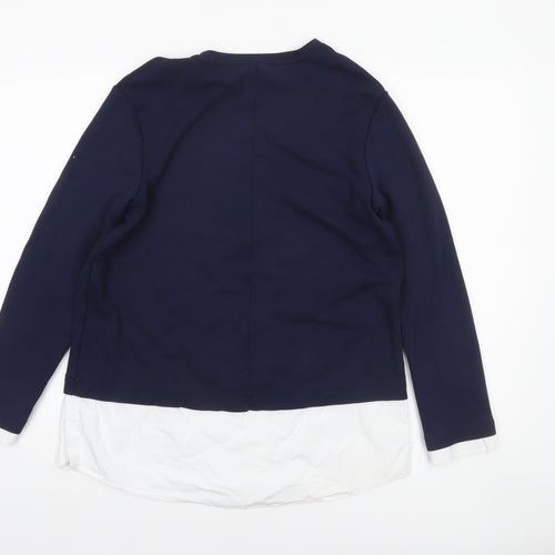 Gallery Women’s Blue Long Sleeve Layered Style Blouse Size S