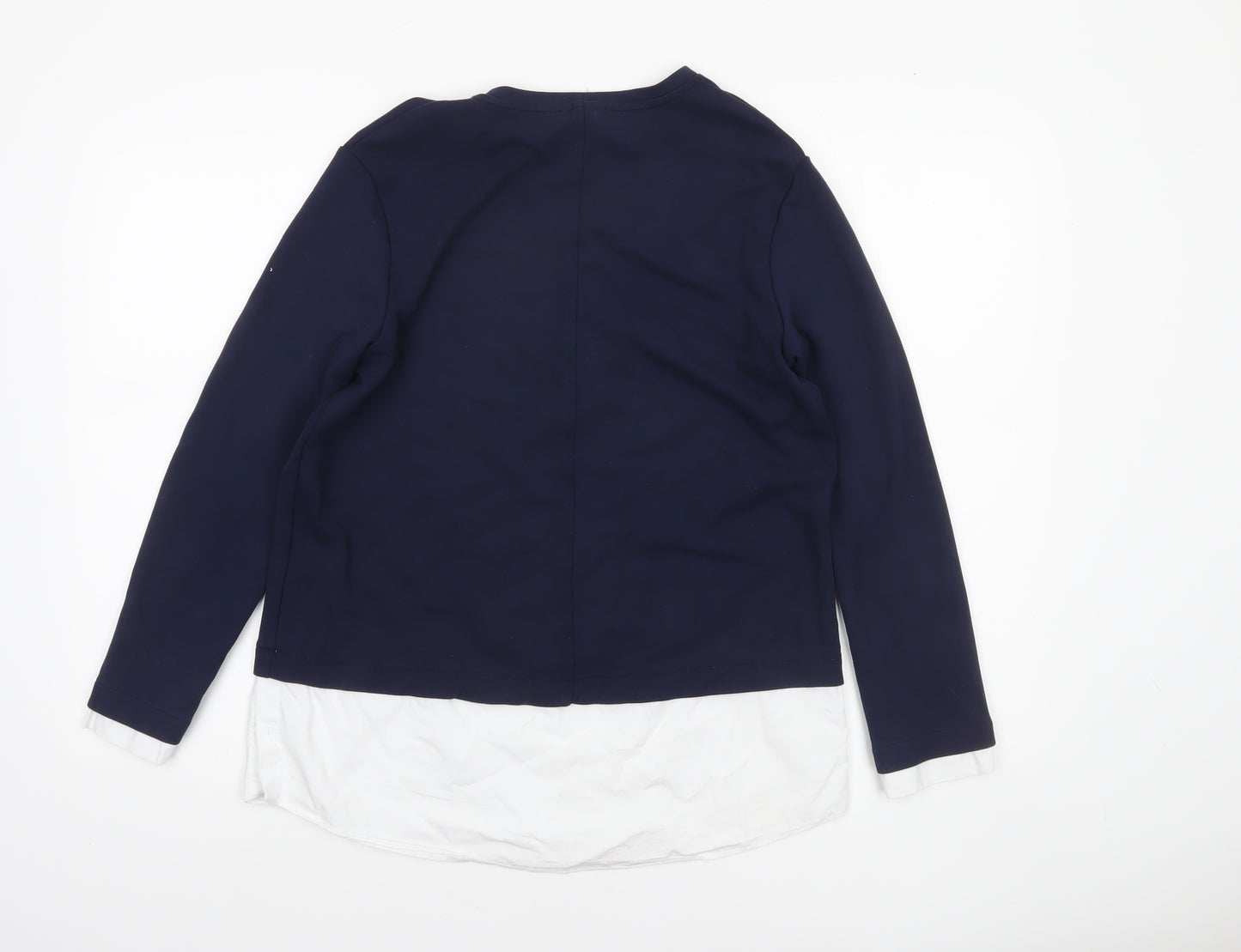 Gallery Women’s Blue Long Sleeve Layered Style Blouse Size S