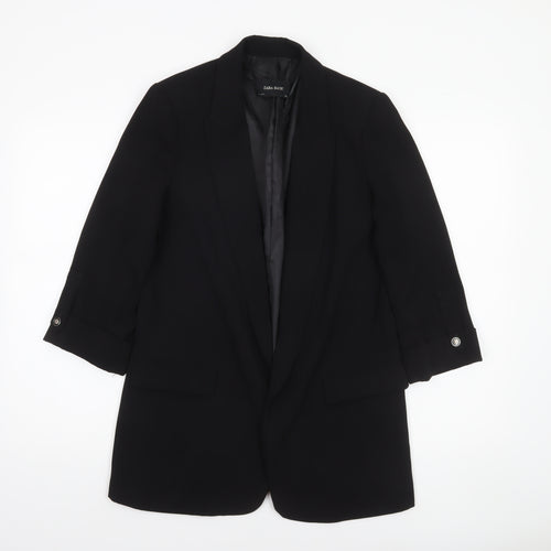 Zara Basic Women's Black Polyester Single-Breasted Blazer Size S