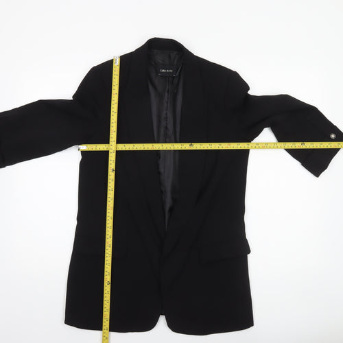 Zara Basic Women's Black Polyester Single-Breasted Blazer Size S
