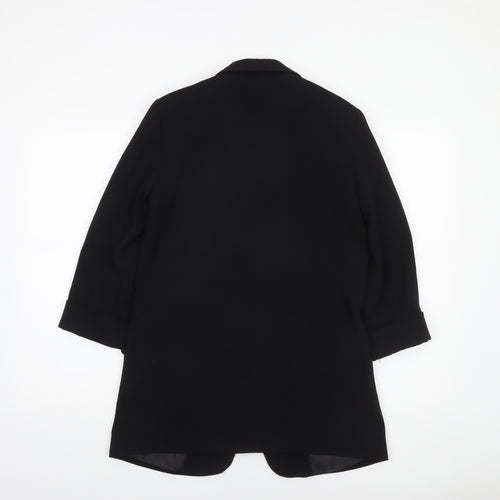 Zara Basic Women's Black Polyester Single-Breasted Blazer Size S