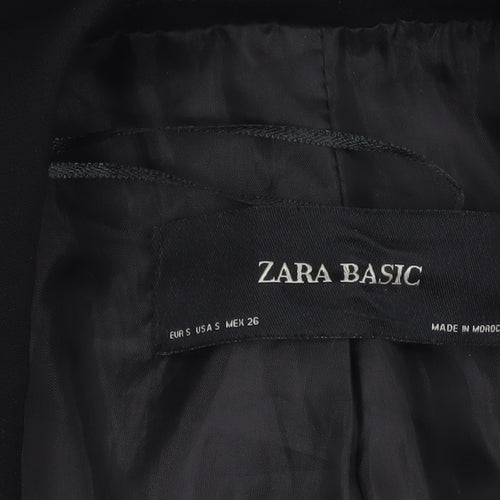 Zara Basic Women's Black Polyester Single-Breasted Blazer Size S