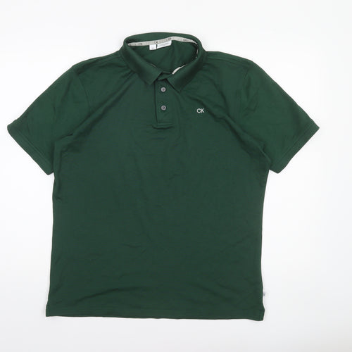 Calvin Klein Golf Men's Green Regular Fit Polo Shirt Size L