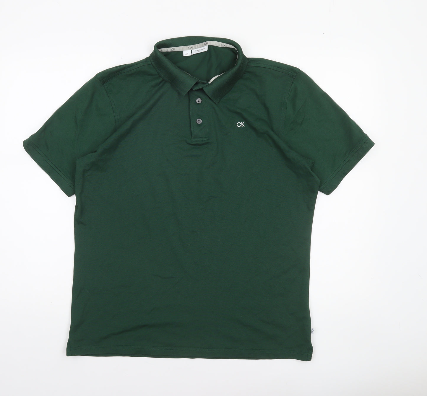 Calvin Klein Golf Men's Green Regular Fit Polo Shirt Size L
