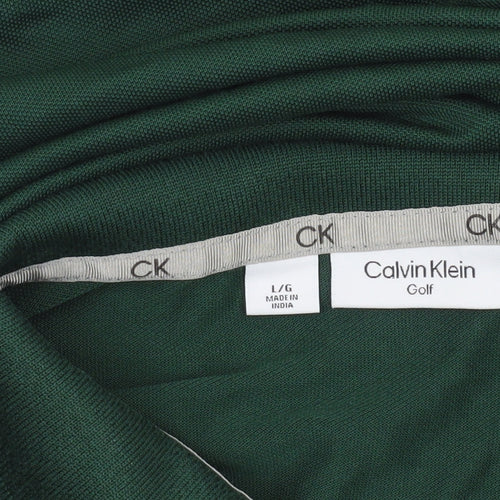 Calvin Klein Golf Men's Green Regular Fit Polo Shirt Size L
