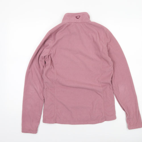 Brasher Women's Pink Fleece 1/2 Zip Pullover Sweatshirt UK 10