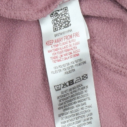 Brasher Women's Pink Fleece 1/2 Zip Pullover Sweatshirt UK 10