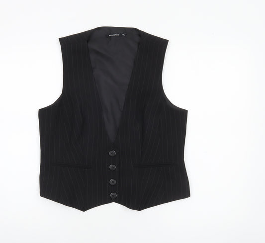 Atmosphere Women Black Pinstripe Suit Waistcoat Size 16 Classic Fit