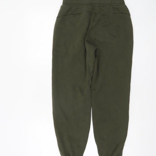 Puma Boys Green Jogger Sweatpants 13-14 Years Elastic Waist Fleece Trousers
