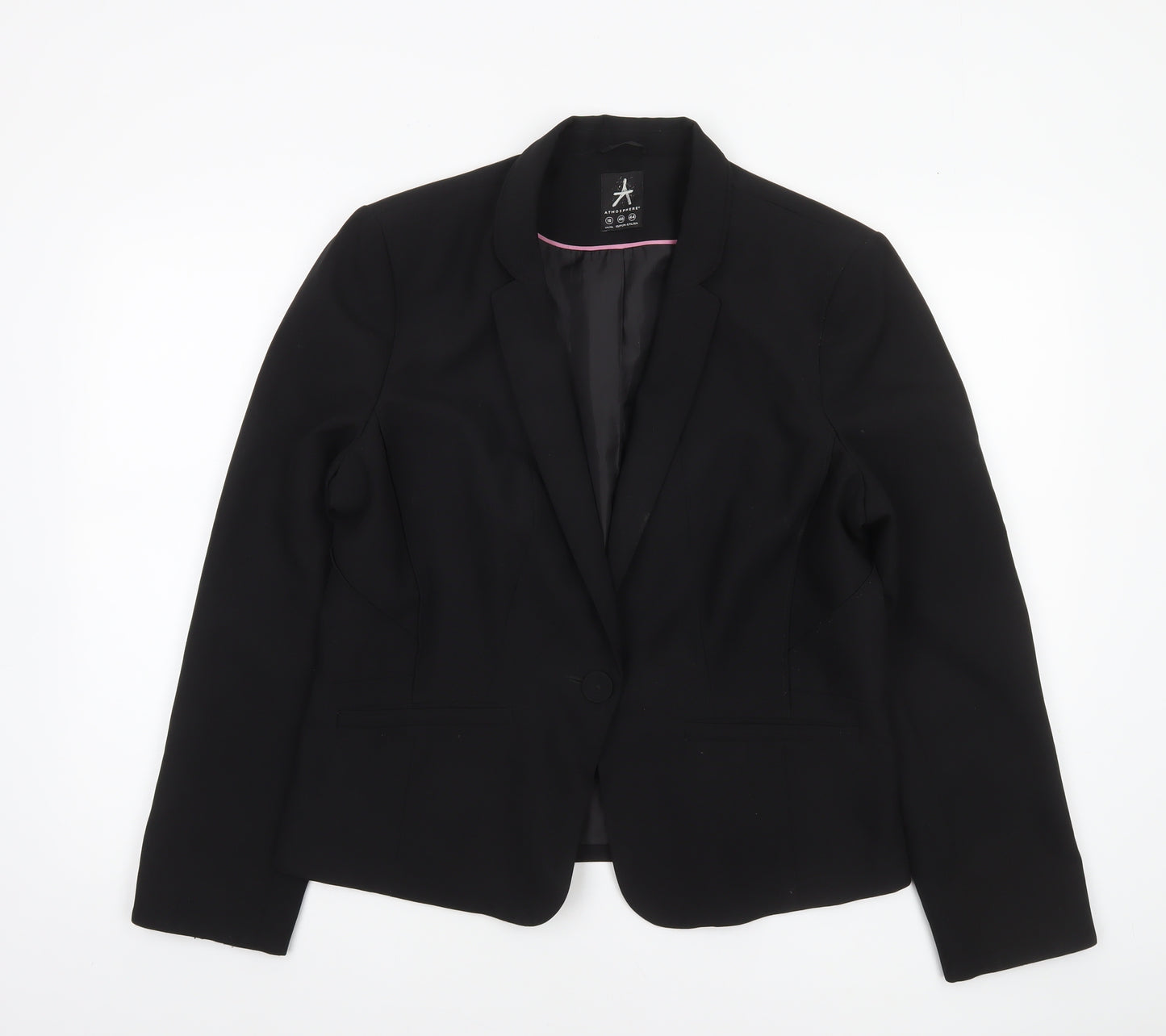 Atmosphere Women's Black Blazer UK 18 Classic Single-Breasted Jacket