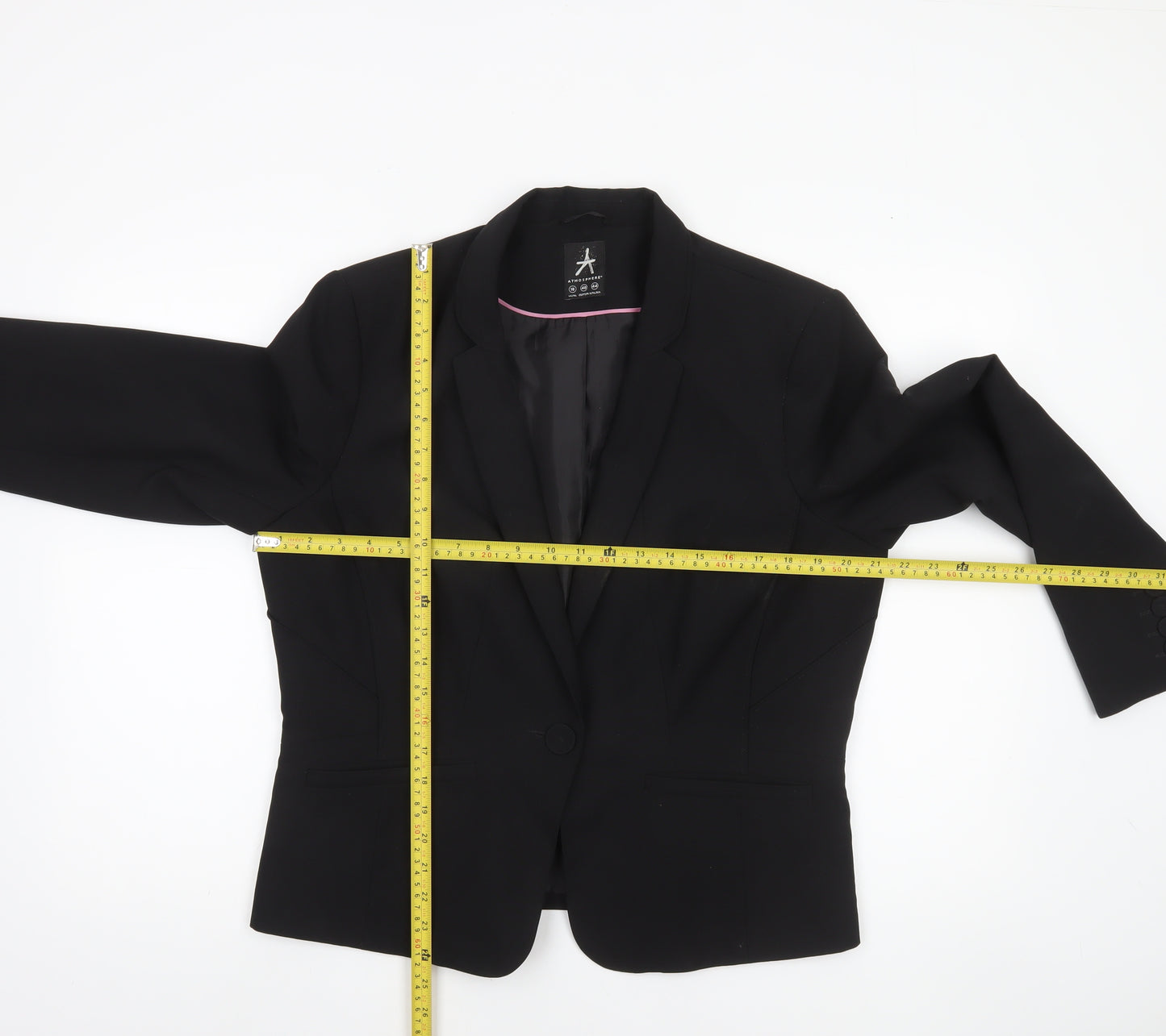 Atmosphere Women's Black Blazer UK 18 Classic Single-Breasted Jacket