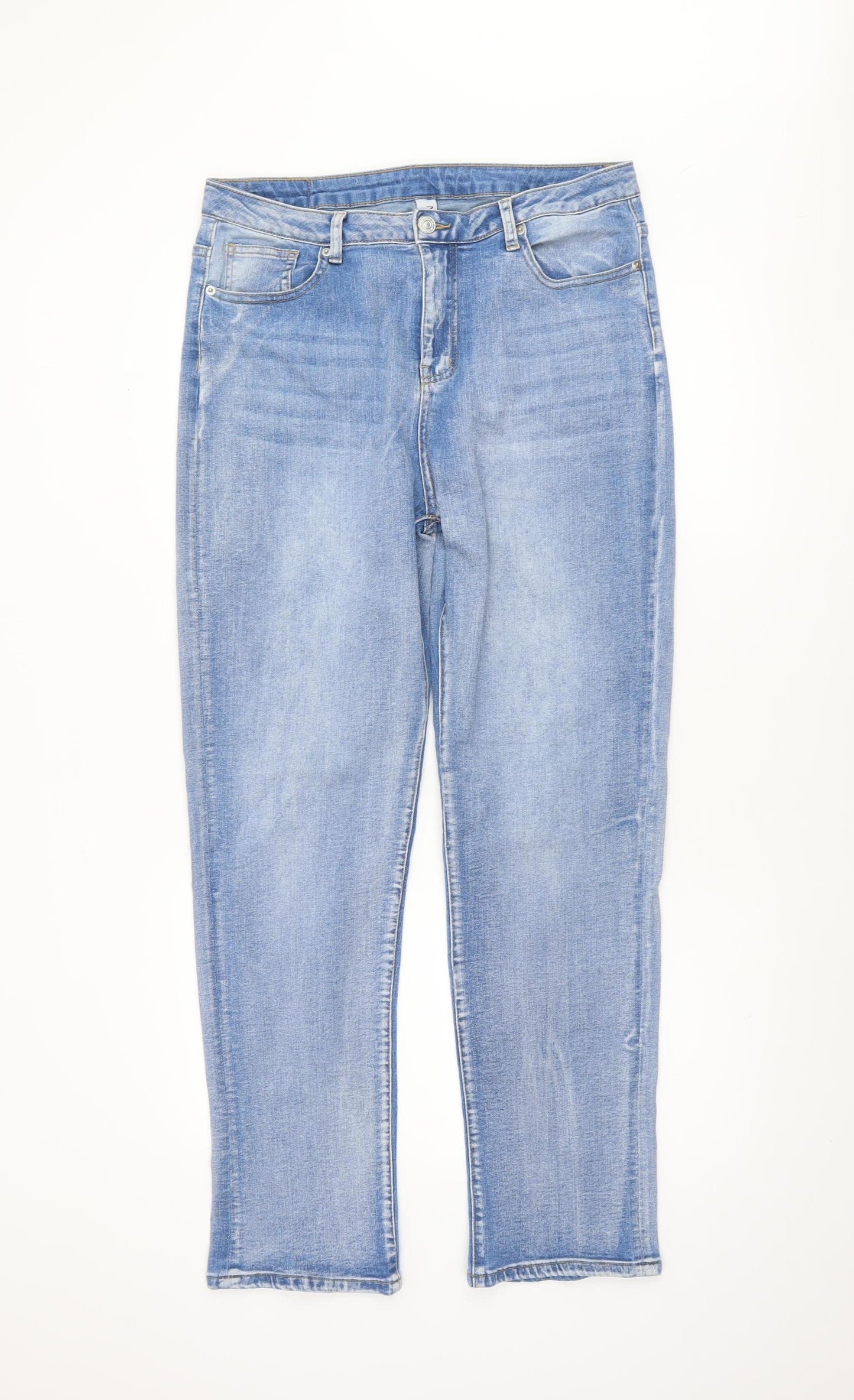 NAIIF Women’s Blue Straight Leg Stretch Denim Jeans Size XL