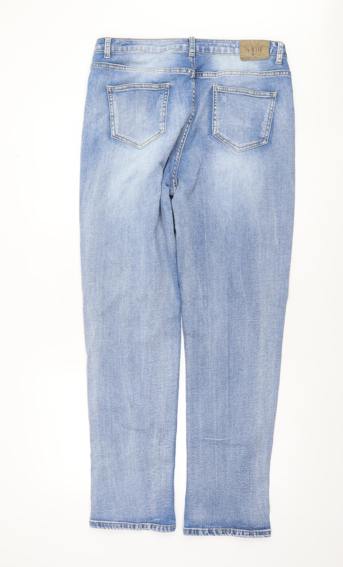 NAIIF Women’s Blue Straight Leg Stretch Denim Jeans Size XL